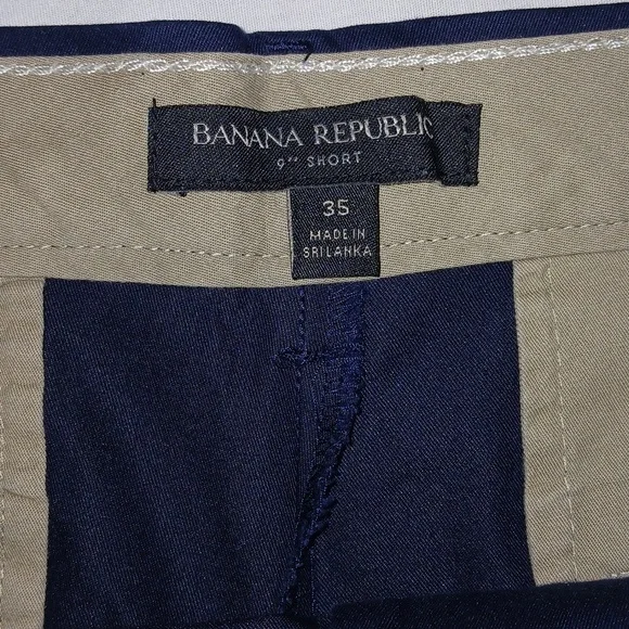 Banana Republic 9" Mens Navy Blue Short Size 35 - Picture 2 of 5